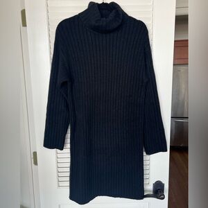 Abercrombie & Fitch Black Long Sleeve Sweater Dress